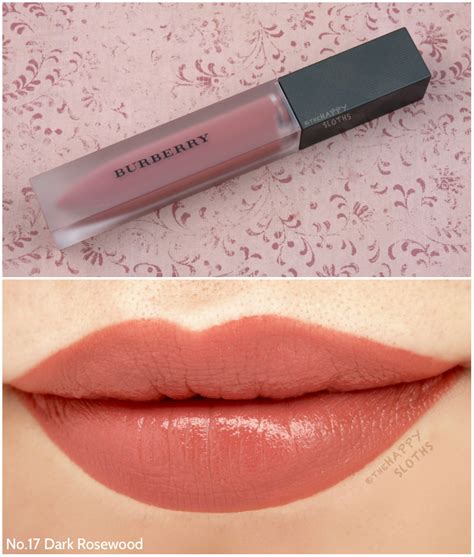 burberry liquid lip velvet dark rosewood swatch|Burberry lipstick reviews.